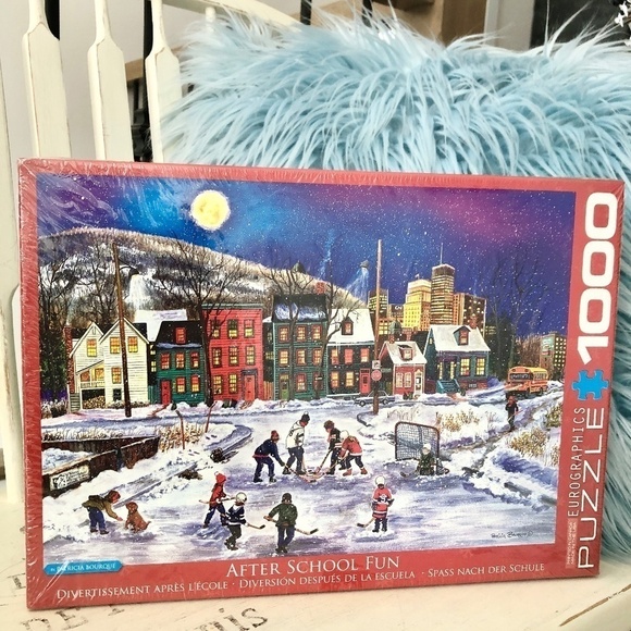Puzzle, After School Fun, Skating, Hockey Puzzle, 1000 Pieces, New - Picture 1 of 6